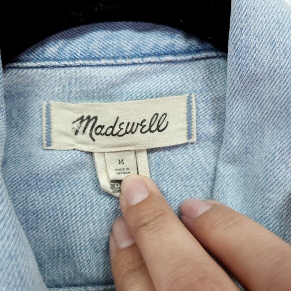 Madewell Denim Boxy Vest in Fitzgerald Wash Size Medium - Picture 6 of 15